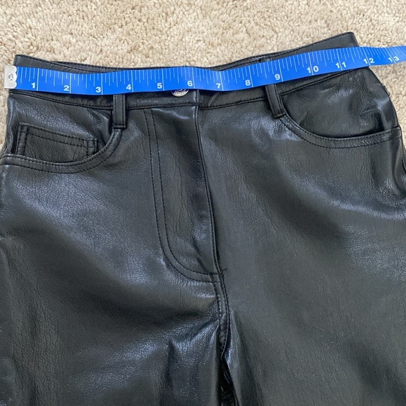 Aritzia Wilfred The Melina Pant High Rise Vegan Leather Black Size 00 - Picture 11 of 16